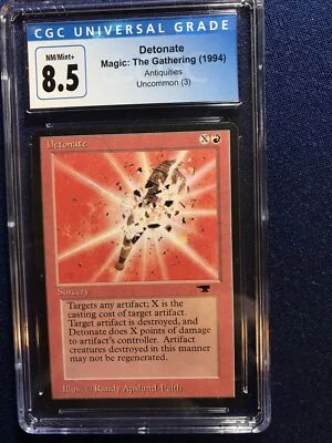 MTG Antiquities Detonate CGC 8.5 NM/Mint+ 1994 - Image 1 of 2