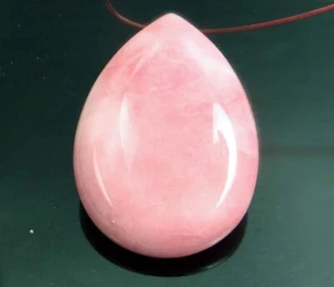 40x30 mm Nubes Rosas Lágrima de Jade Colgante Briolette Cuentas de Piedras Preciosas - Imagen 1 de 4