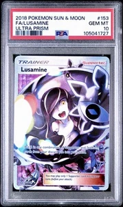 LUSAMINE 153/156 | PSA 10 | Ultra Prism Trainer Graded Pokémon Card - Picture 1 of 2