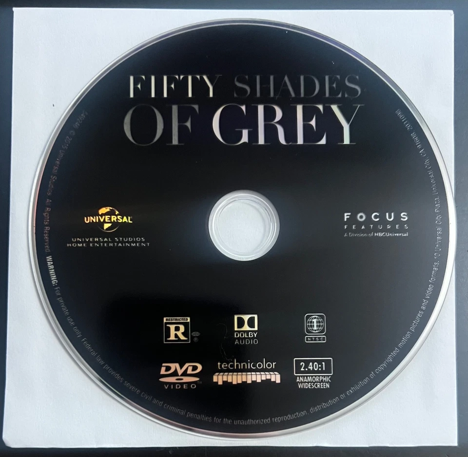 NEW FIFTY SHADES OF GREY (2015) - DVD disc only in white paper sleeve - Image 1 of 1