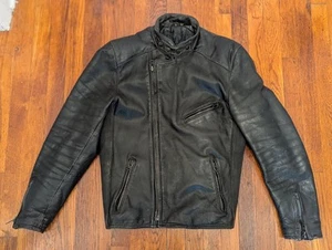 Vintage HEIN-GERICKE Harley-Davidson Black Leather Motorcycle Jacket - US 44 - Picture 1 of 13