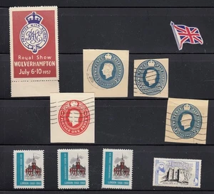 1937 Royal Show Wolverhampton, British Poster and King embossed stamps - #8171 - Bild 1 von 2