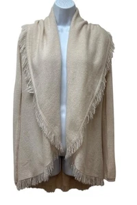 Repeat 100% Kaschmir Fransenbesatz Strickjacke Schal Gr. 36 XS Made in Madagascar - Bild 1 von 6