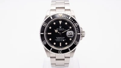 Händler: Rolex Submariner Date Automatik Stahl Herrenuhr Ref 16610 R-Serial 1988 - Bild 1 von 4