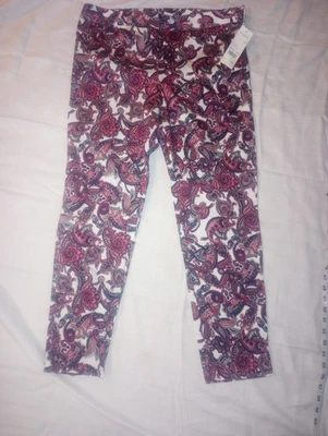 NY Collection Paisley Print Pants Nwt Size 12 Zip Cotton Blend - Image 1 of 4