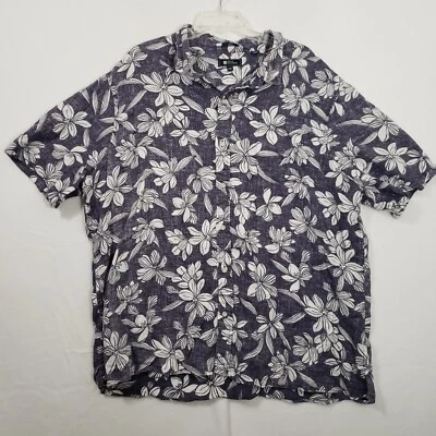 Reyn Spooner 100% Linen Button Up Hawaiian Camp Shirt Mens XXL 2XL Floral Print - Image 1 of 4