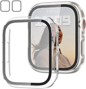 Pack de 2 Apple Watch Boîtier 40mm avec Protecteur d'écran, Transparent, Coque Slim - Photo 1 sur 5