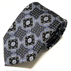 Jos A Bank Krawatte blau Blumen Medaillons scharf auffällig Signature Collection - Bild 1 von 20