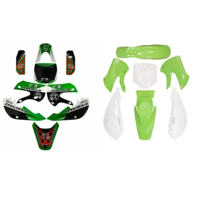 Пластиковый комплект крыло + наклейка для Kawasaki KLX 110cc KLX110 KX65 140cc грязи велосипед - Изображение 1 из 4