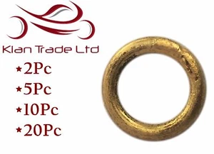 10MM BRASS WELDED RINGS O-RING - LEATHER CRAFT STRAP BELT LANYARD BUCKLE - Picture 1 of 7