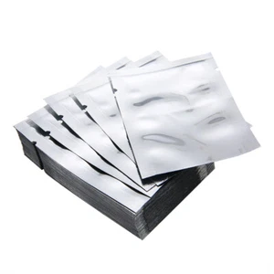100x Silver Aluminum Foil Mylar Bag Vacuum Bags Sealer Food Storage Package bag - Bild 1 von 6