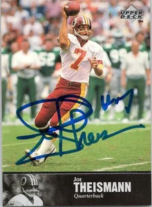 Joe Theismann Signed 1997 Upper Deck Legends Trading Card Washington Redskins - Picture 1 of 2