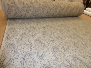 CRAIGIE PAISLEY OPAL - THE ISLE MILL - Wool Upholstery Curtain Fabric rrp£109/m - Picture 1 of 7