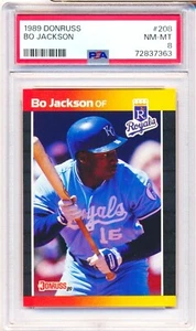 Donruss #208 Bo Jackson 1989 PSA 8 - ¡Recién calificado! FUNDA NUEVA - Imagen 1 de 2