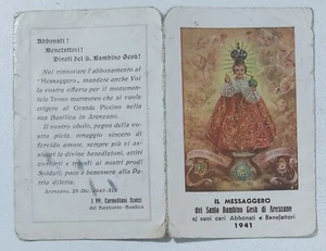 04087 69/tt CALENDARIETTO RELIGIOSO 1941 Messaggero Santo Bambino Gesù Arenzano - Picture 1 of 2