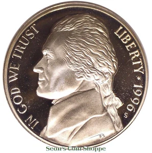 1996 S Jefferson Nickel 5C Gem Deep Cameo Proof San Francisco Nickle Ships Free! - Picture 1 of 2