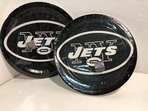 2 Pks New York Jets NFL Pro Football Sports Party 9" Paper Plates 18 Per Pk (36) - Picture 1 of 3