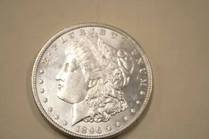 1896 U.S Morgan Silver Dollar Choice Uncirculated - Picture 1 of 5