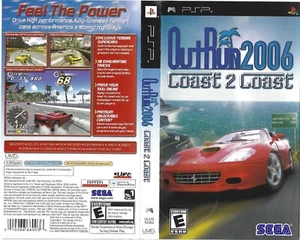 - Outrun 2006 Coast 2 Coast PSP Box Art Case Insert Cover Only - Picture 1 of 1