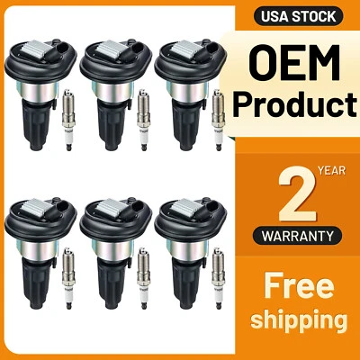 6X Ignition Coils +Spark Plugs UF303 For Chevrolet Trailblazer EXT 4.2L 02-05 US Foto 1 de 4