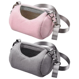 Portable Small Animal Carrier Bag Warm Plush Backpack for Hamster Outgoing Case - Picture 1 of 14