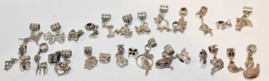 Charm bead Large hole fits European Bracelets-Dog, Cat, Other Animals -Choice - Picture 1 of 68