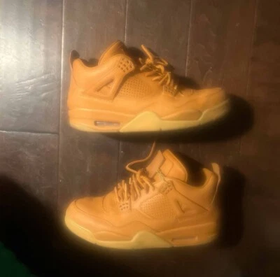 Talla 11.5 - Air Jordan 4 Retro Jengibre Trigo Usado 9-10 OG Todo SKU 819139 205 Foto 1 de 4