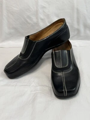 Naturalizer Zapatos Mujer 9 M Allia Zuecos Mules Sin Cordones Cuero Negro Foto 1 de 4