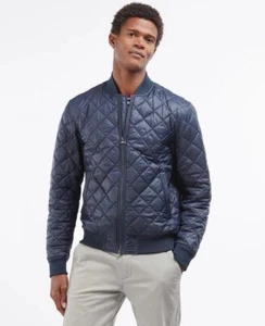 Barbour V4219 Mens Navy Galento Quilted Bomber Jacket Size XL - Picture 1 of 15