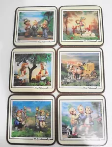 Pimpernel M.J. Hummel Kids Set of 6 Cork Coasters NEW Made in England Vintage - Picture 1 of 8