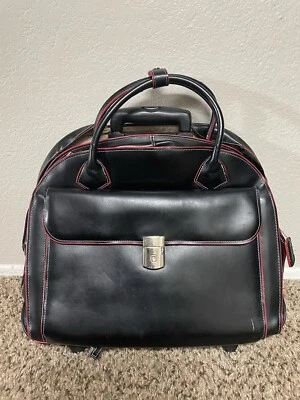 McKlein EE. UU. 16” Maletín de cuero con ruedas para computadora portátil sin correa/bloqueo Foto 1 de 4