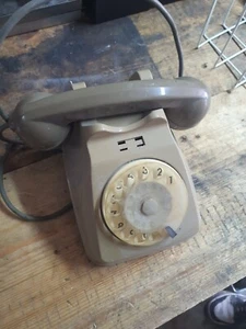 Telefono Sip Vintage anni 70 80 Grigio a disco rotella Fatme fisso Funzionante - Foto 1 di 2