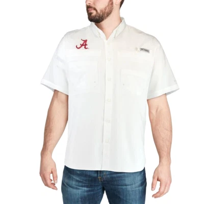 Camisa Alabama Crimson Tide Columbia PFG Talla XXL 2XL Blanca Tamiami Omni Tono Foto 1 de 4