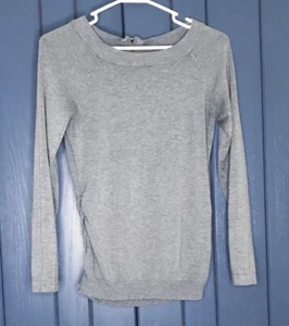Suéter Maurices Ligero Gris Sólido Acanalado XS Pequeño Clásico Cápsula Armario - Imagen 1 de 6