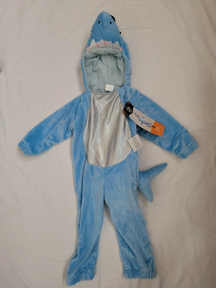 Hyde & Eeek Toddler Shark Full Jumpsuit Plush Costume Size 18 to 24 Months