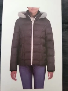 Sage Girls' Winter Coat – Faux Fur Quilted Puffer Parka Jacket M 10-12 Heavy - Picture 1 of 7