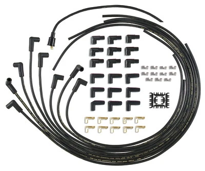 Accel 4041K Super Stock Universal 8mm Spark Plug Wire Set - Black 90° Boots - Image 1 of 3