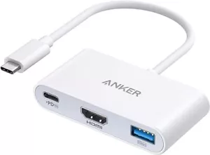 Anker USB C Hub PowerExpand 3-in-1 USB 4K HDMI 100W Power Delivery A8339 - White - Picture 1 of 4