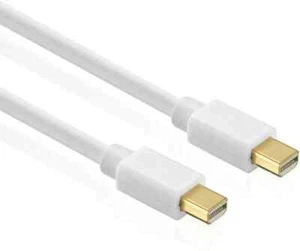 1,5m Mini DisplayPort 1.2 Kabel Display Port Mini DP Stecker beidseitig Weiß - Bild 1 von 3