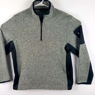 Beverly Hills Sweater Mens Medium Gray Black Pullover Half Zip Casual Sweatshirt - Image 1 of 4