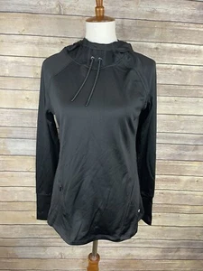 Layer 8 Womens Medium NWT Tech Hoodie Pullover Black Wicking Active - Picture 1 of 12
