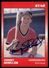 1989 STAR TOMMY SHIELDS ROOKIE AUTO HARRISBURG SENATORS #20