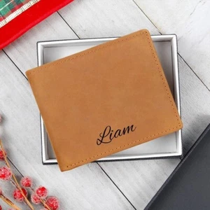Gift For Men Custom Wallet Engraved Name Personalized Gift For Husband - Picture 1 of 9
