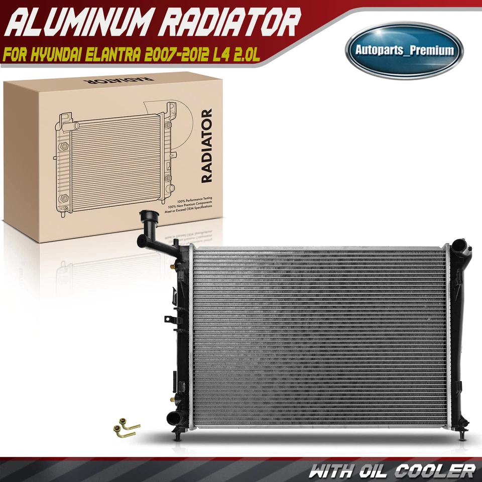 Radiador con enfriador de aceite Trans para Hyundai Elantra 2007-2012 L4 2,0 L transmisión automática Foto 1 de 4