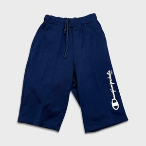 Vintage Champion Shorts Mens Medium Blue Script Pocketed Sportswear 90s Jaspo - Picture 1 of 6