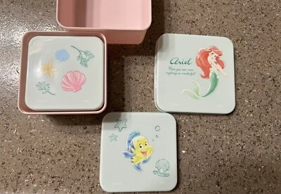 Contenedor de almacenamiento de frutas Ariel Little Mermaid de 3 piezas Disney Flounder Kingdom Hearts Foto 1 de 4