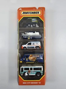 2023 Mattel Matchbox 5-pack, MBX City Drivers IV Swisher, Bay Brigade, City Bus - Picture 1 of 10