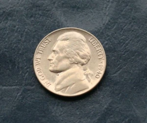 1940 JEFFERSON NICKEL     *BU DETAILS*  *FREE SHIPPING* - Picture 1 of 2