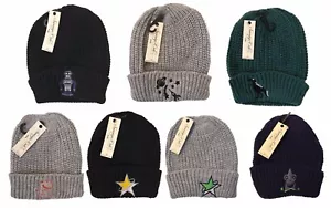 Niños pequeños Puño Plegable Elástico Cálido Invierno Tejido Gorro Sombrero Gorra - Imagen 1 de 8