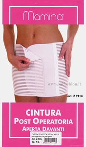 CINTURA FASCIA ELASTICA POST OPERATORIA APERTA AVANTI A STRAPPO MAMINA Z9114 - Bild 1 von 2